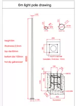 Poste de luz solar de rua 6M, espectro de cone, especifications.pdf