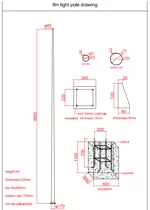 Cone de luz de rua solar de 9M 60-170 especificações.pdf